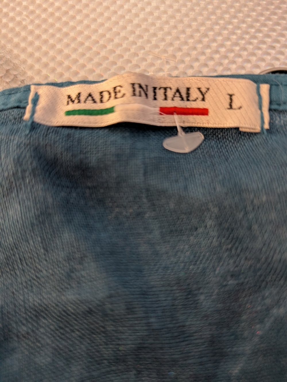 Made in Italy Blue Linen Dress - Picture 6 of 6